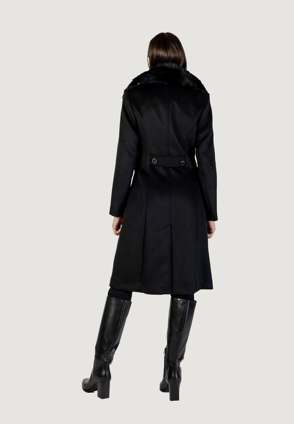 Coat Guess KAROLE FUR COLLAR COAT