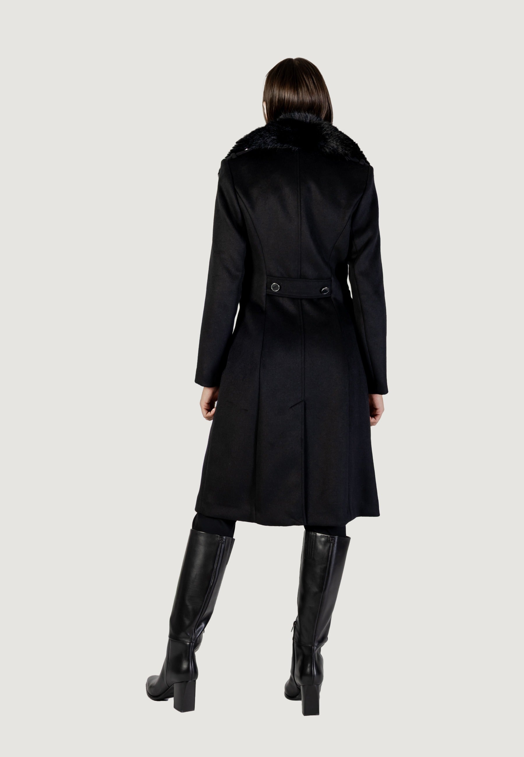 Coat Guess KAROLE FUR COLLAR COAT