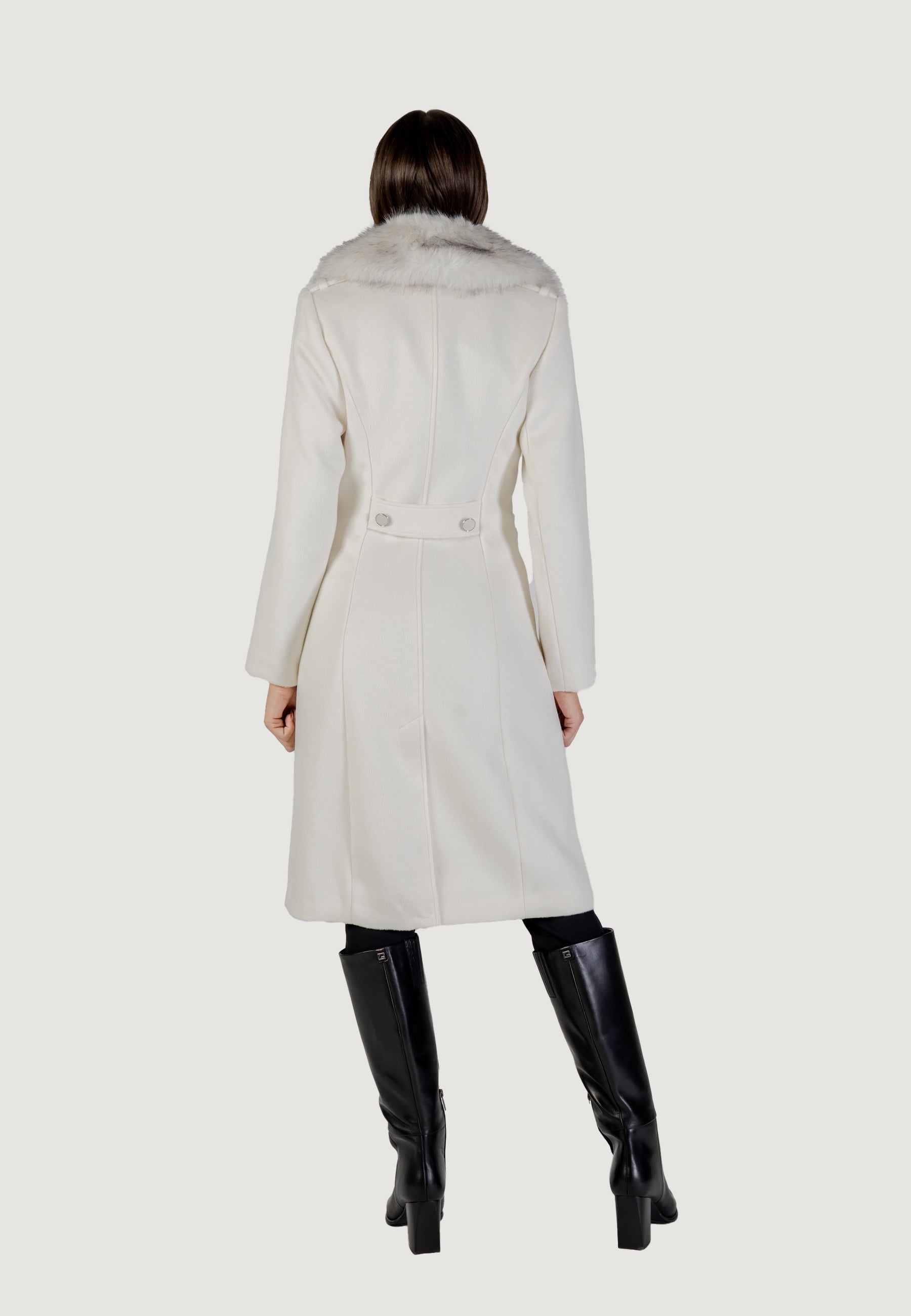 Coat Guess KAROLE FUR COLLAR COAT