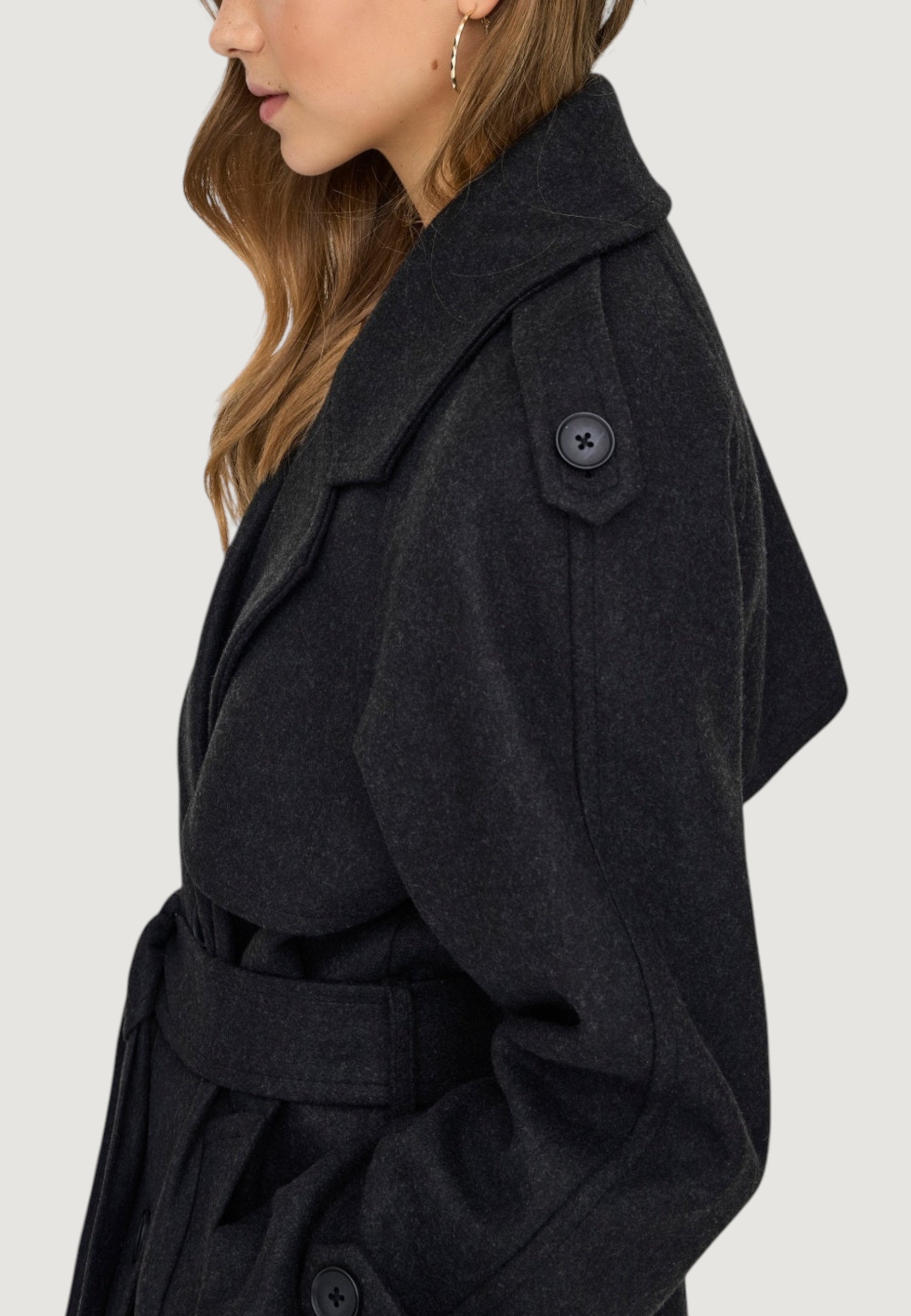 Coat Only ONLDEAR-TRILLION LONG BELT COAT PNT NOOS