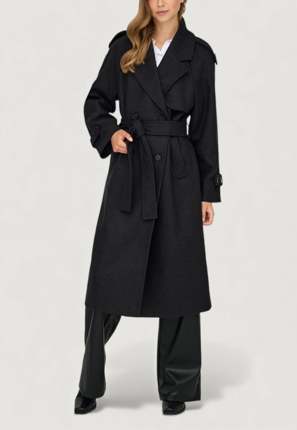 Coat Only ONLDEAR-TRILLION LONG BELT COAT PNT NOOS