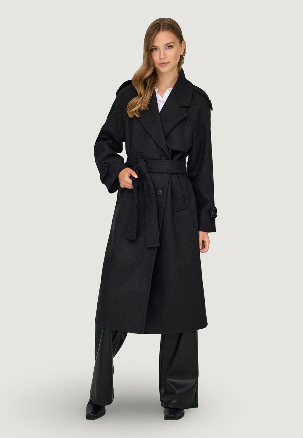 Coat Only ONLDEAR-TRILLION LONG BELT COAT PNT NOOS