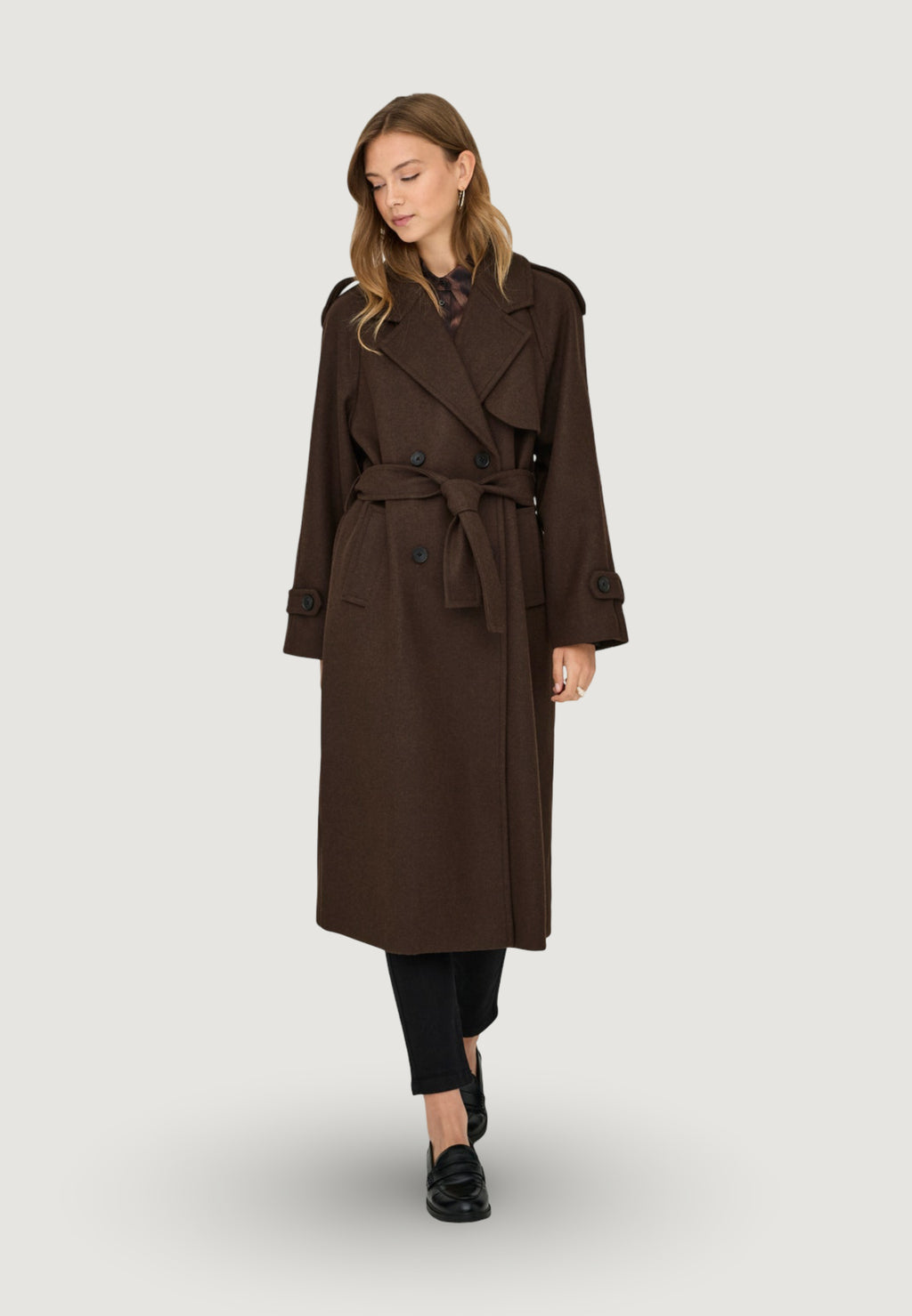 Coat Only ONLDEAR-TRILLION LONG BELT COAT PNT NOOS