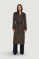 Coat Only ONLINA LONG FAUX SUEDE TRENCHCOAT PNT