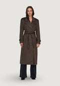 Coat Only ONLINA LONG FAUX SUEDE TRENCHCOAT PNT