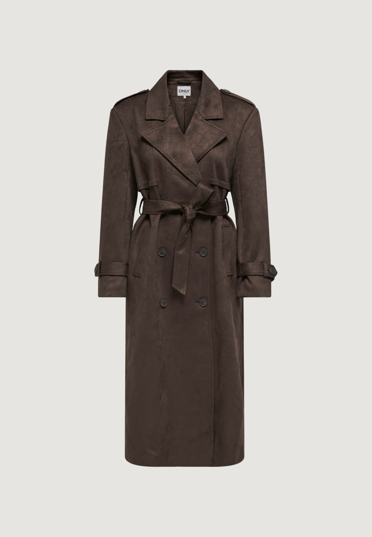 Coat Only ONLINA LONG FAUX SUEDE TRENCHCOAT PNT