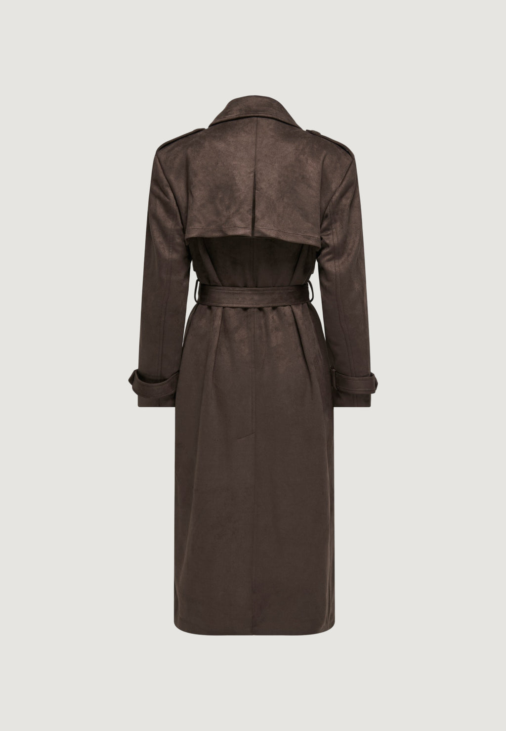 Coat Only ONLINA LONG FAUX SUEDE TRENCHCOAT PNT