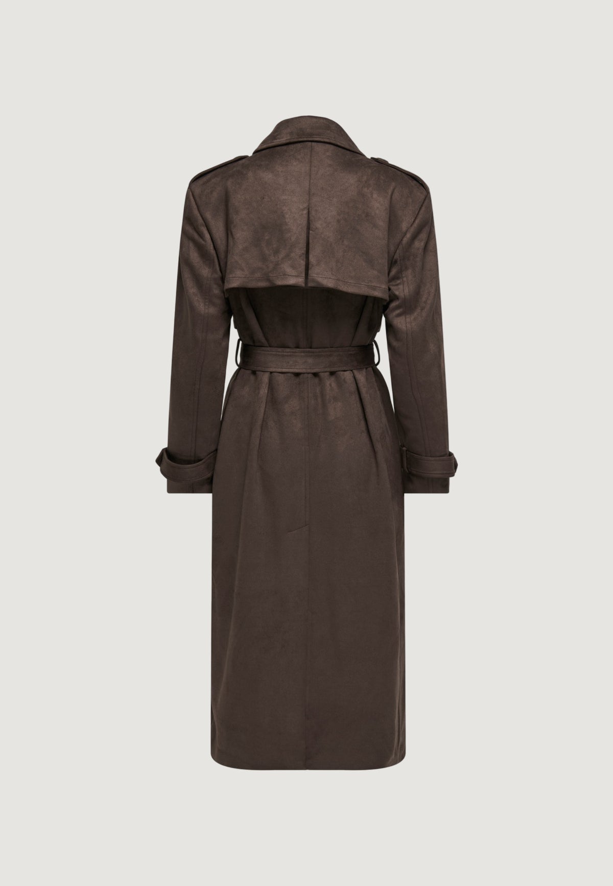 Coat Only ONLINA LONG FAUX SUEDE TRENCHCOAT PNT