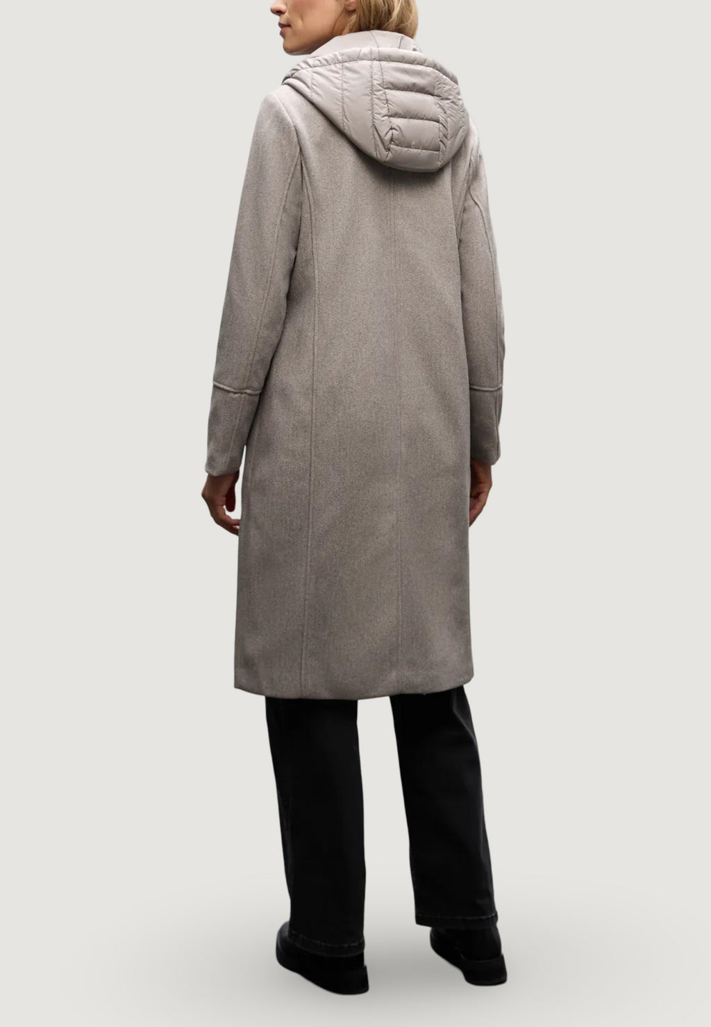 Coat Street One Long Revers Coat w. RemovablePadded Insert