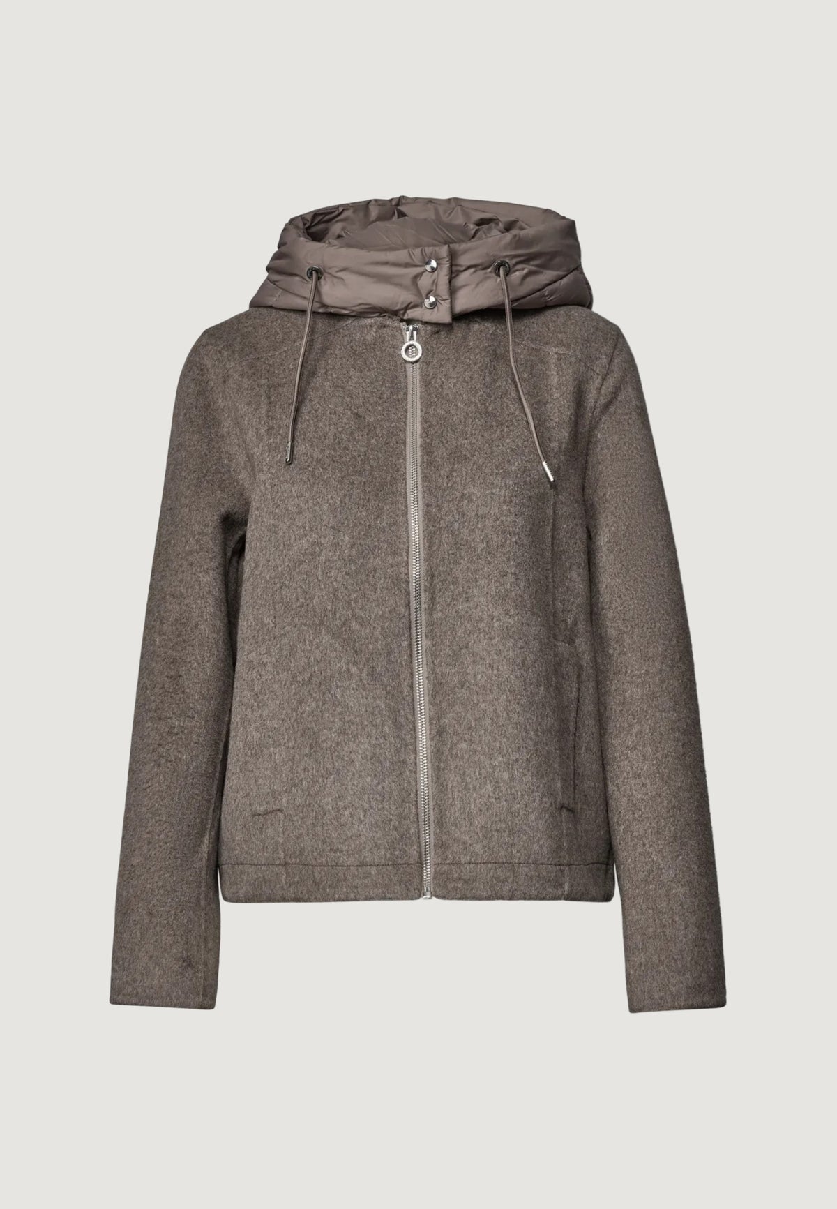 Cappotto Street One Wool Mat Mix Coat w. RemovableHoody
