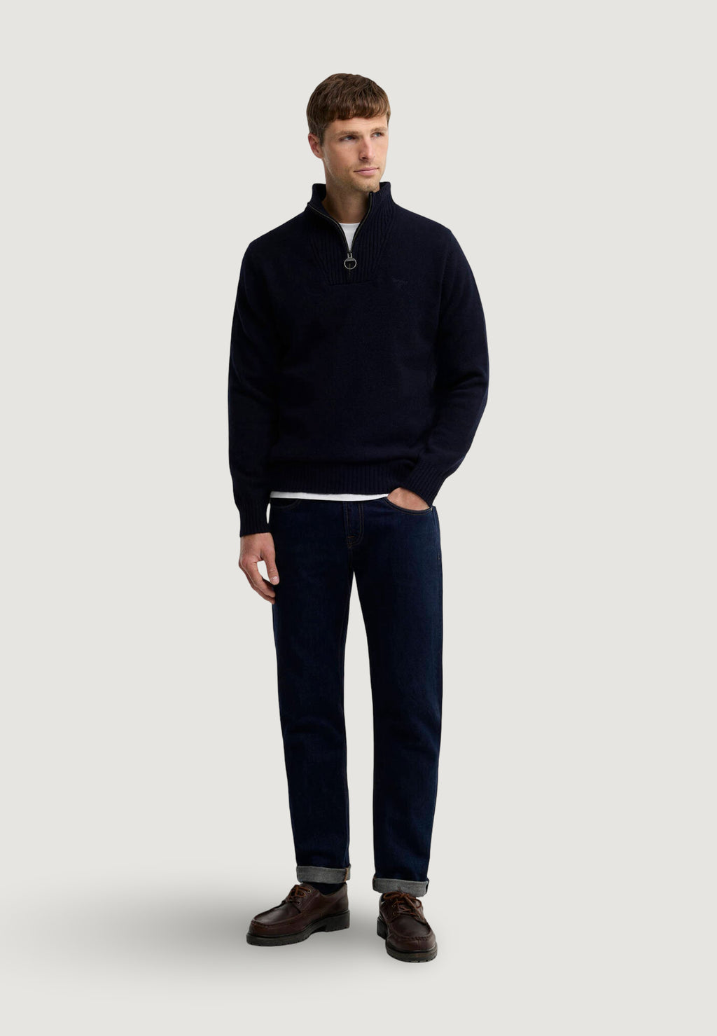 Cardigan Barbour ESSENTIAL L/WOOL HALF ZIP