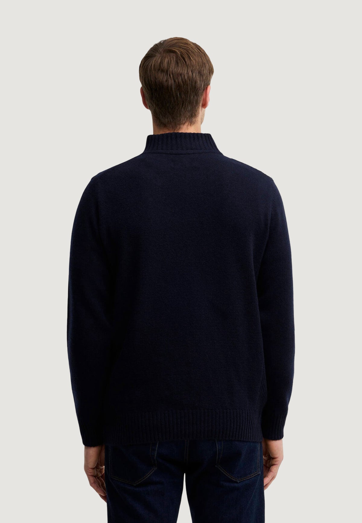 Cardigan Barbour ESSENTIAL L/WOOL HALF ZIP