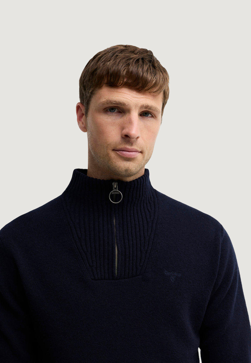 Cardigan Barbour ESSENTIAL L/WOOL HALF ZIP