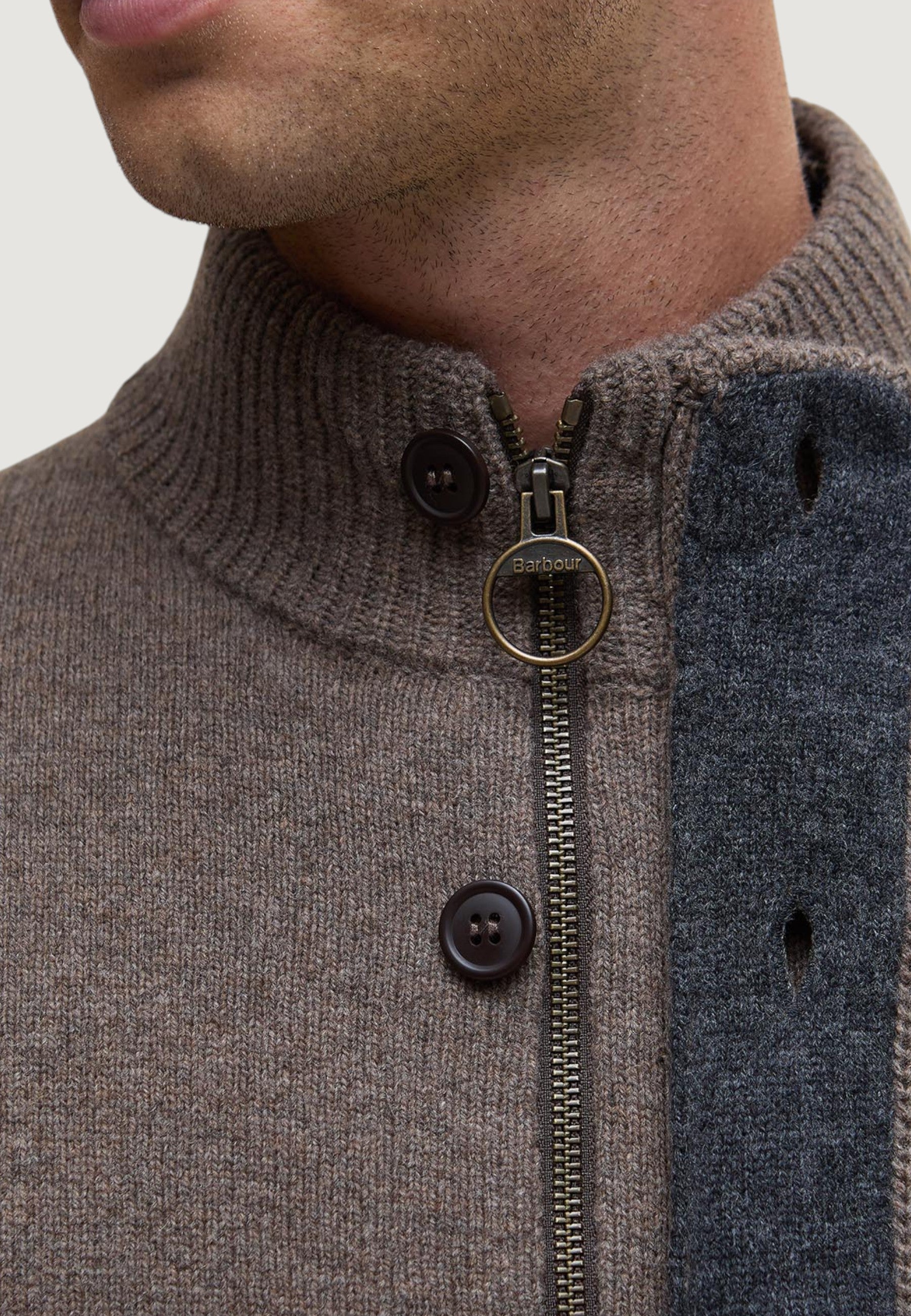 Cardigan Barbour ESSENTIAL PATCH ZIP THROUGH