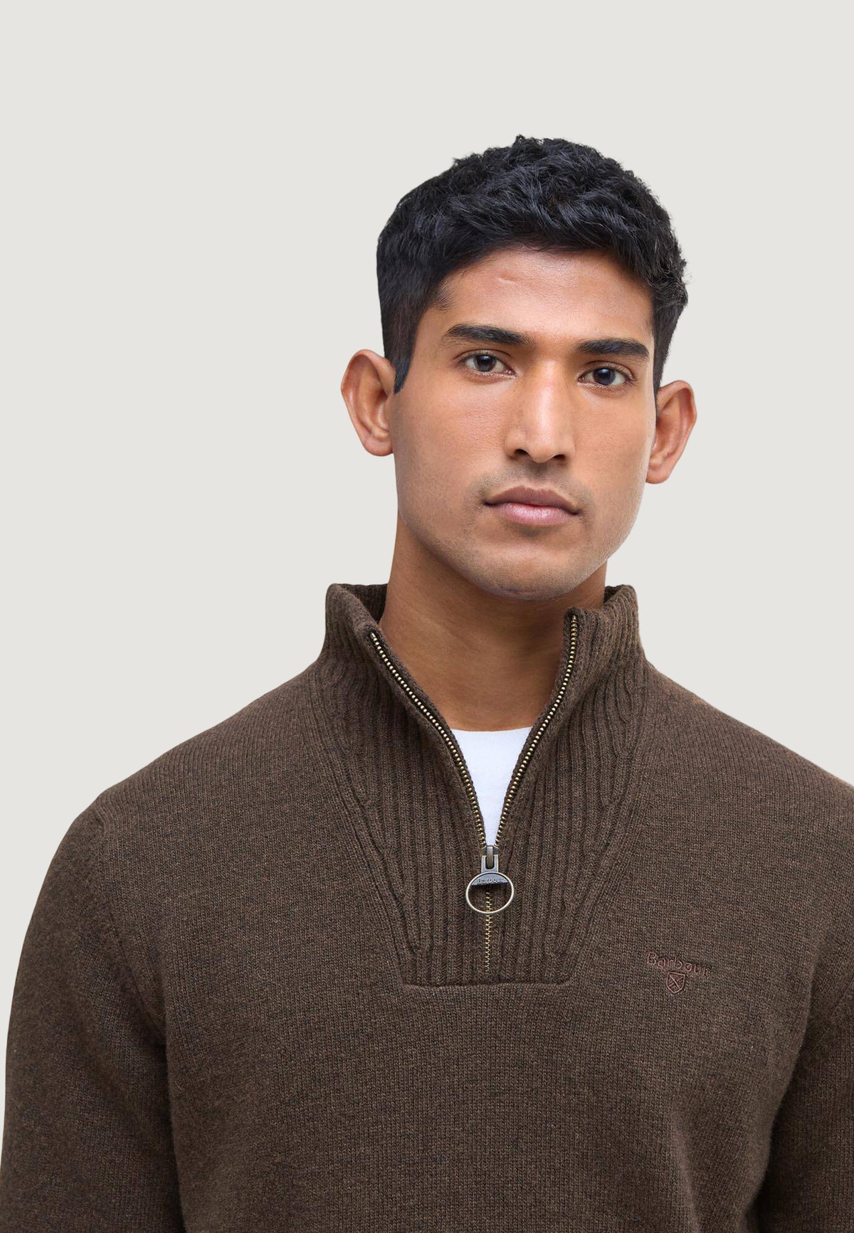 Cardigan Barbour ESSENTIAL L/WOOL HALF ZIP