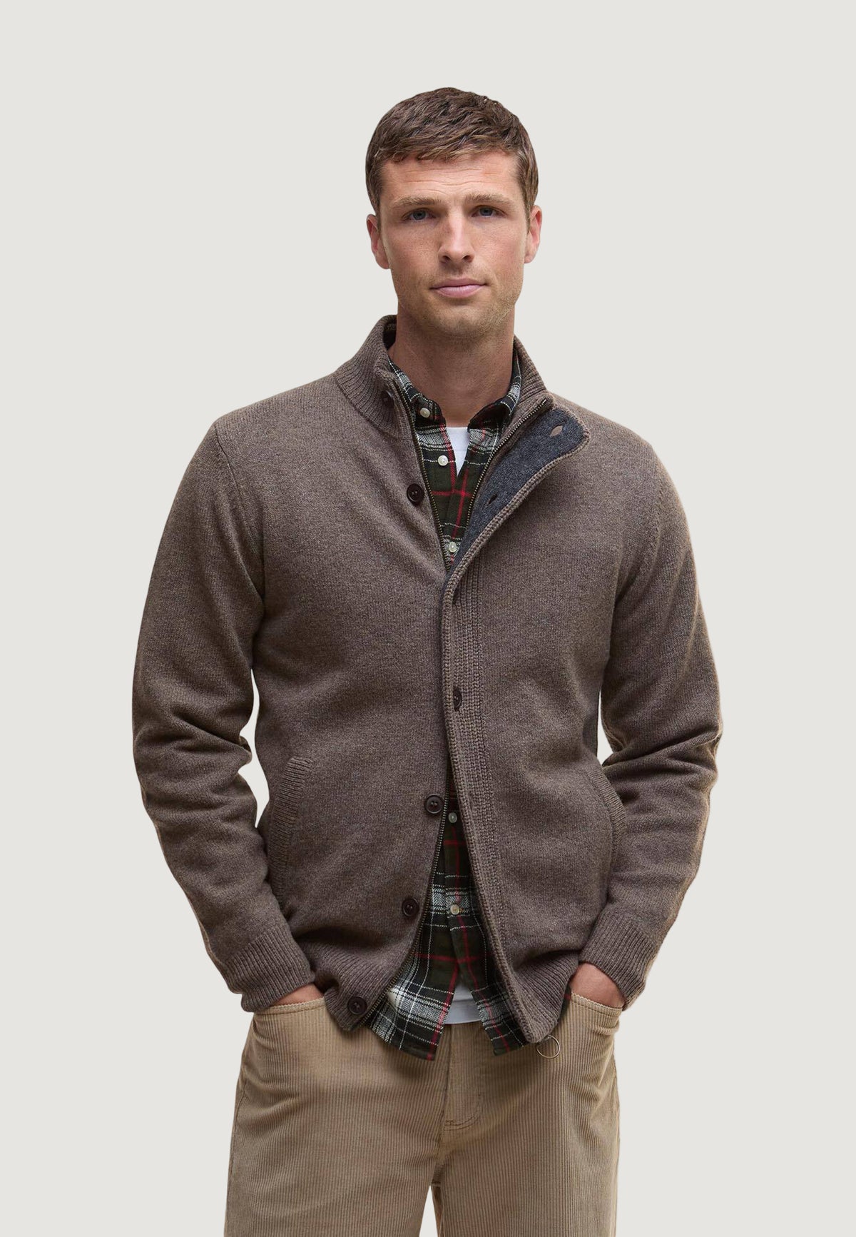 Cardigan Barbour ESSENTIAL PATCH ZIP THROUGH