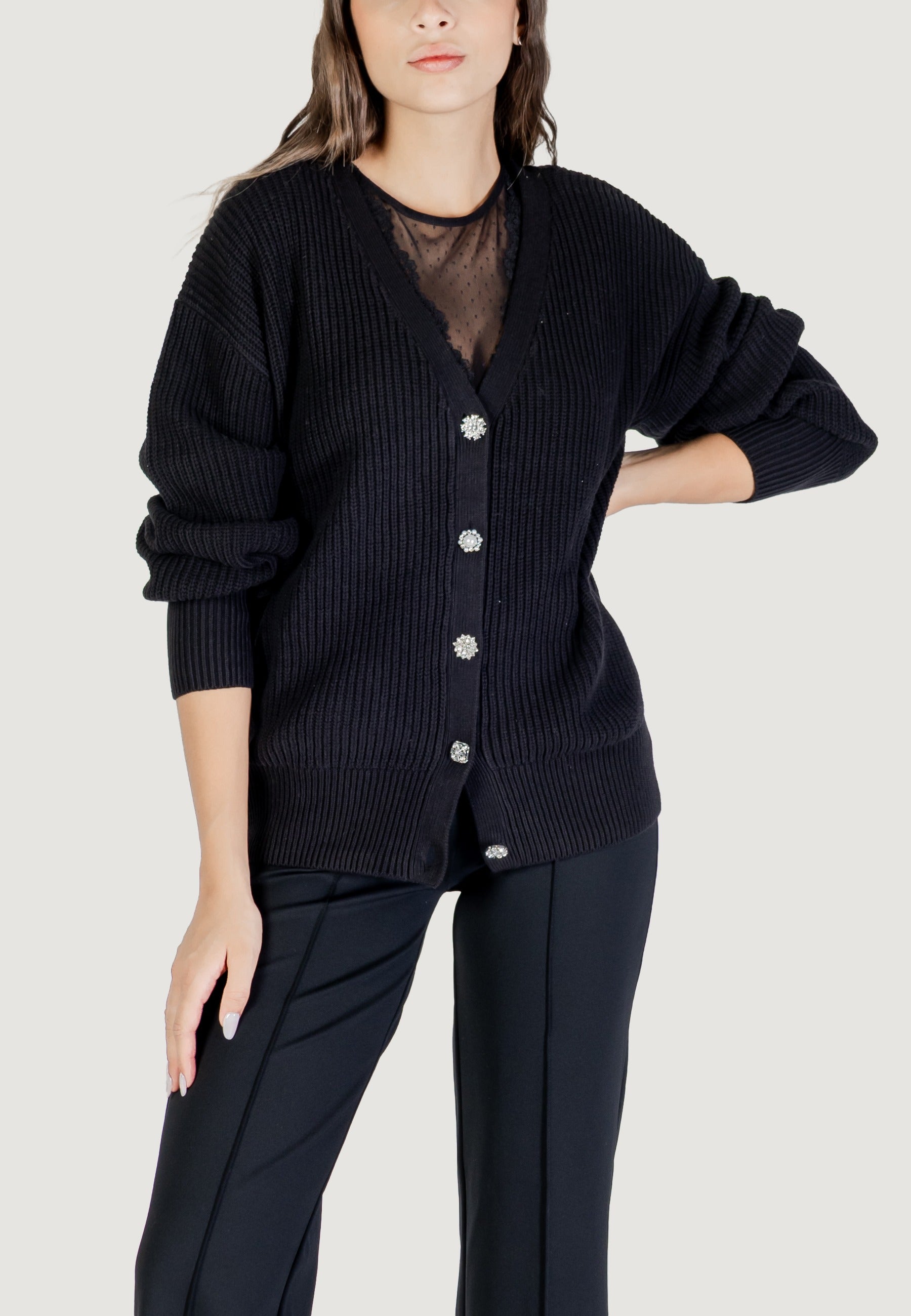 Cardigan Guess LS VN JAMIE CARDI SWTR