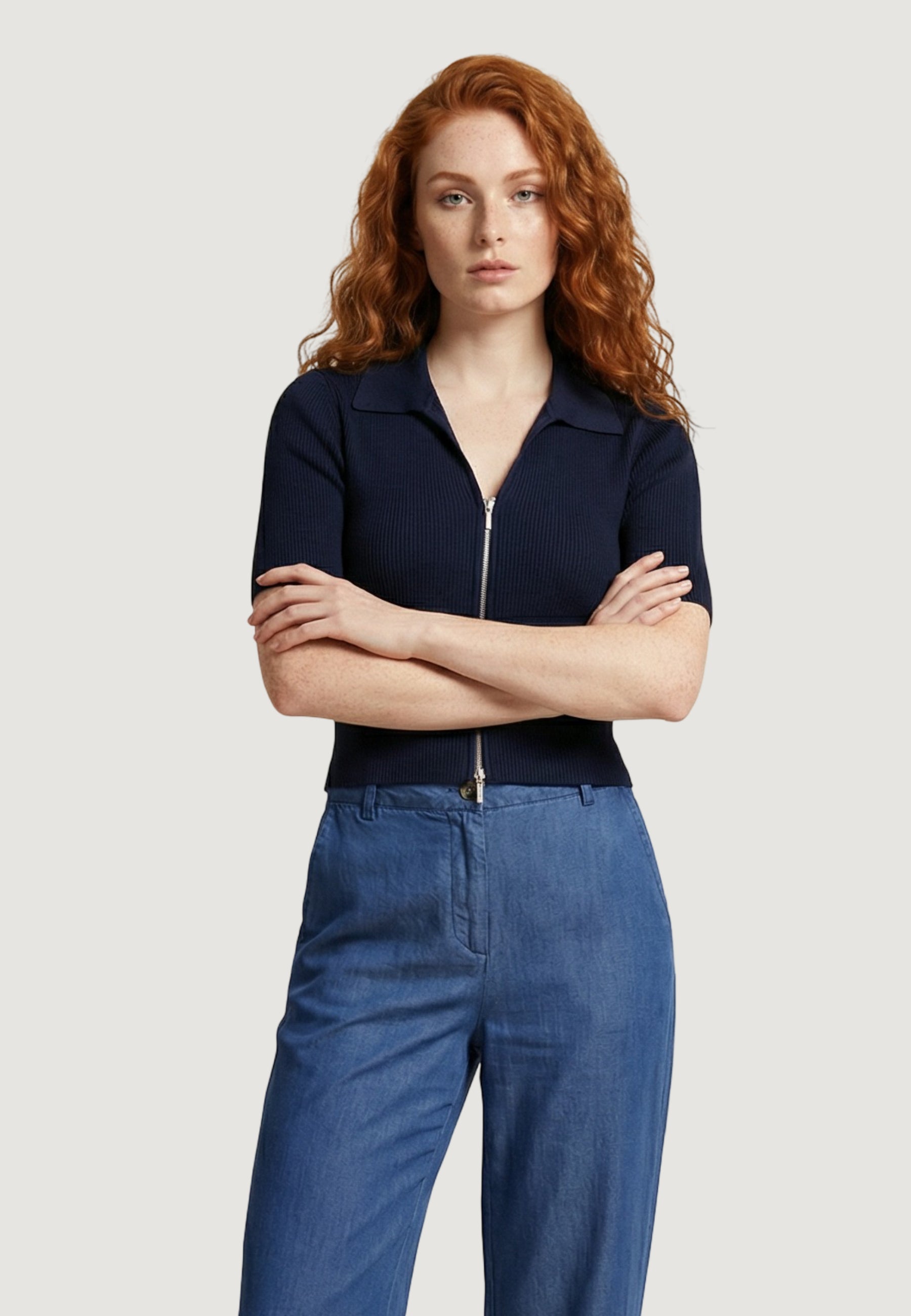 Cardigan Jacqueline de Yong Jdynanna S/S Short Zip Cardigan Knt