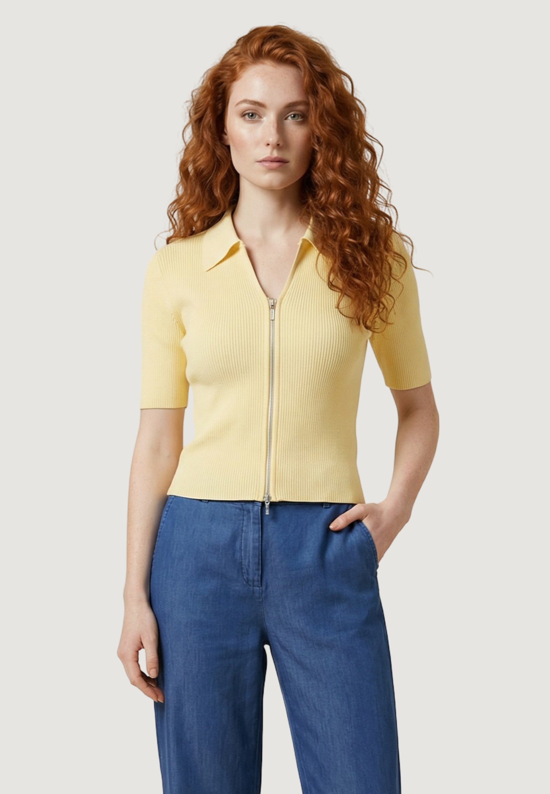 Cardigan Jacqueline de Yong Jdynanna S/S Short Zip Cardigan Knt