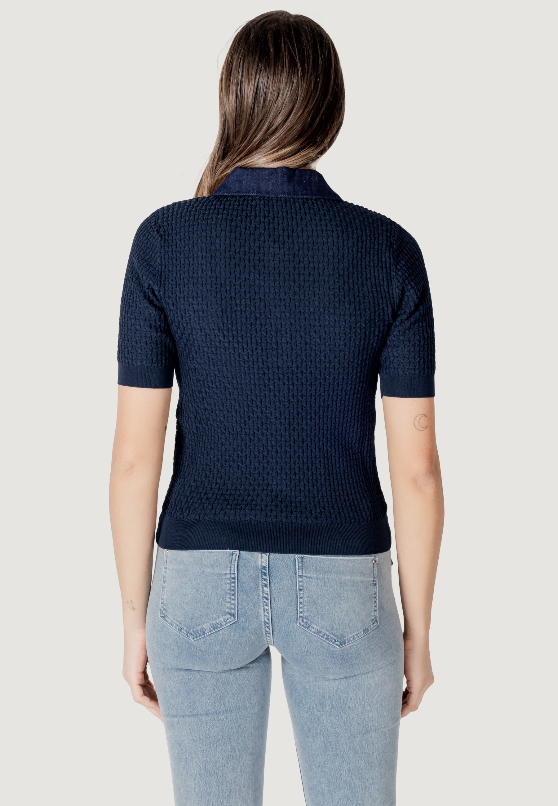 Maglia in filo manica corta Morgan De Toi 241-MBIANCA