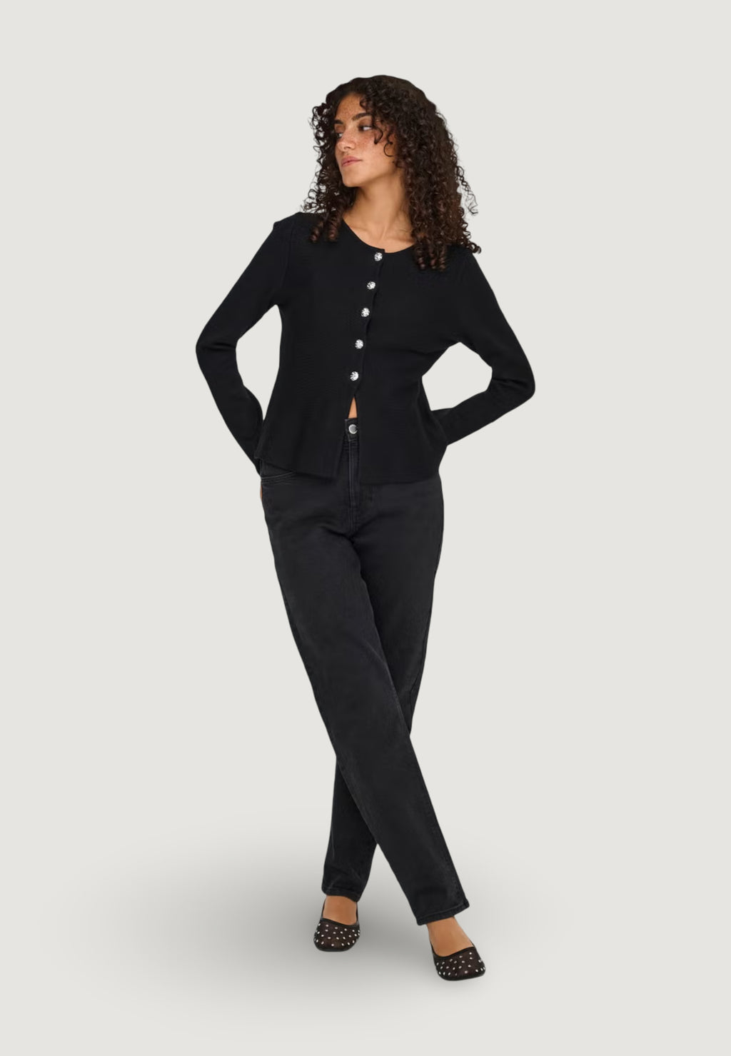 Cardigan Only MELLI LS ONECK BUTTON CARDI KNT
