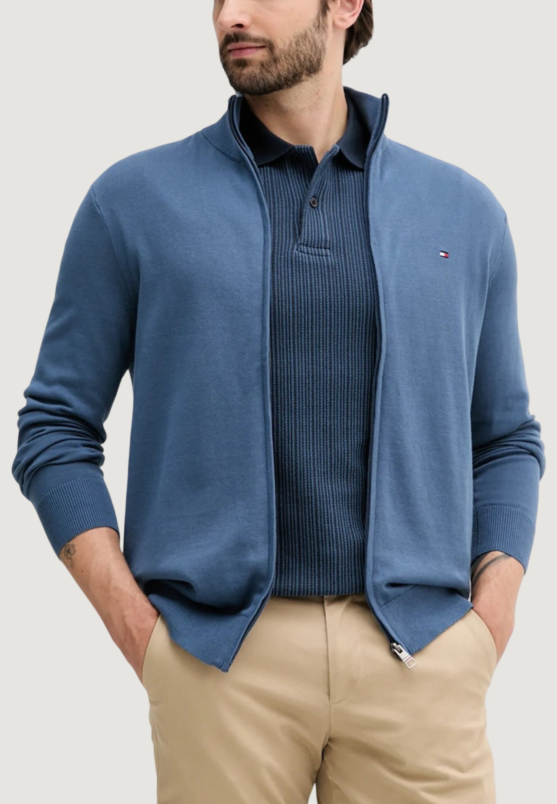 Cardigan Tommy Hilfiger ESSENTIAL COTTON ZIP