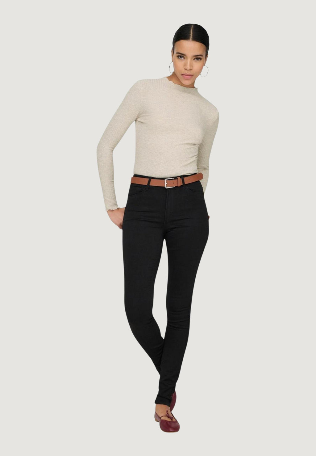 turtleneck Only EMMA L/S HIGH NECK TOP NOOS JRS