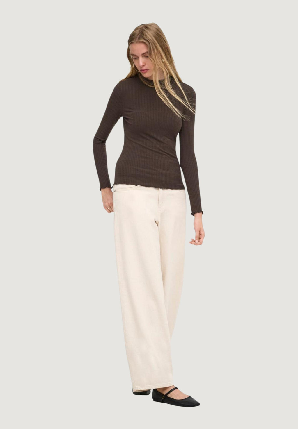 turtleneck Only EMMA L/S HIGH NECK TOP NOOS JRS