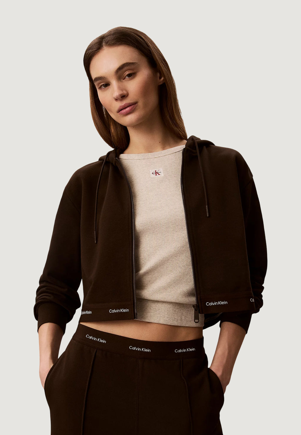 Felpa con cappuccio Calvin Klein Jeans LV047G252G