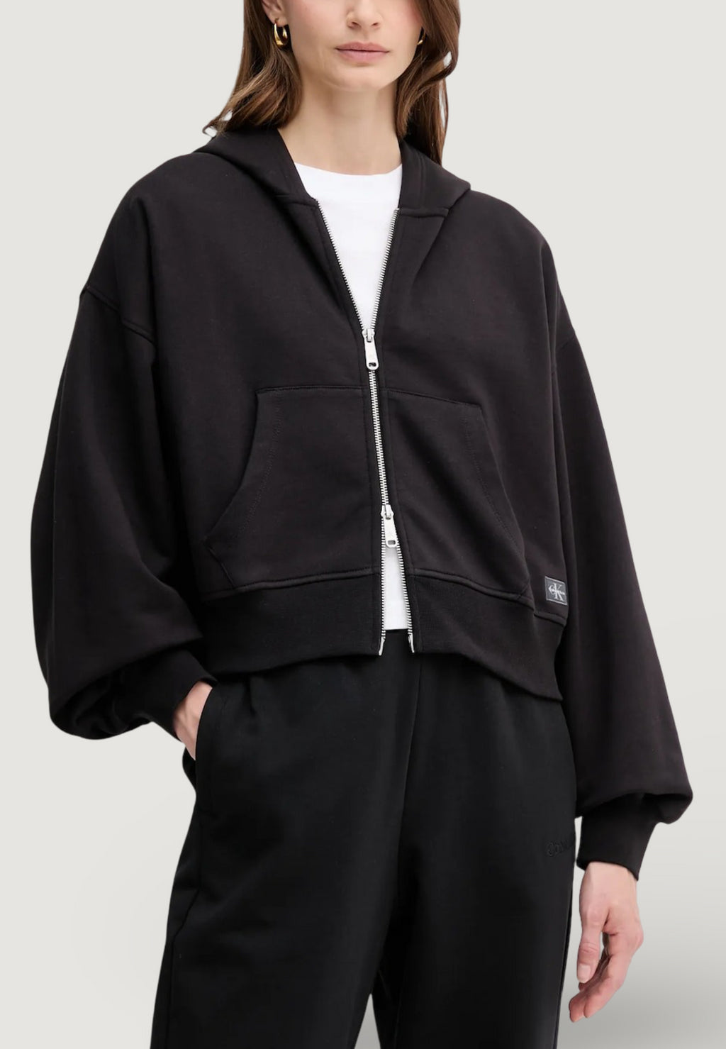 Hoodie Calvin Klein Jeans A- FRENCH TERRY BADG