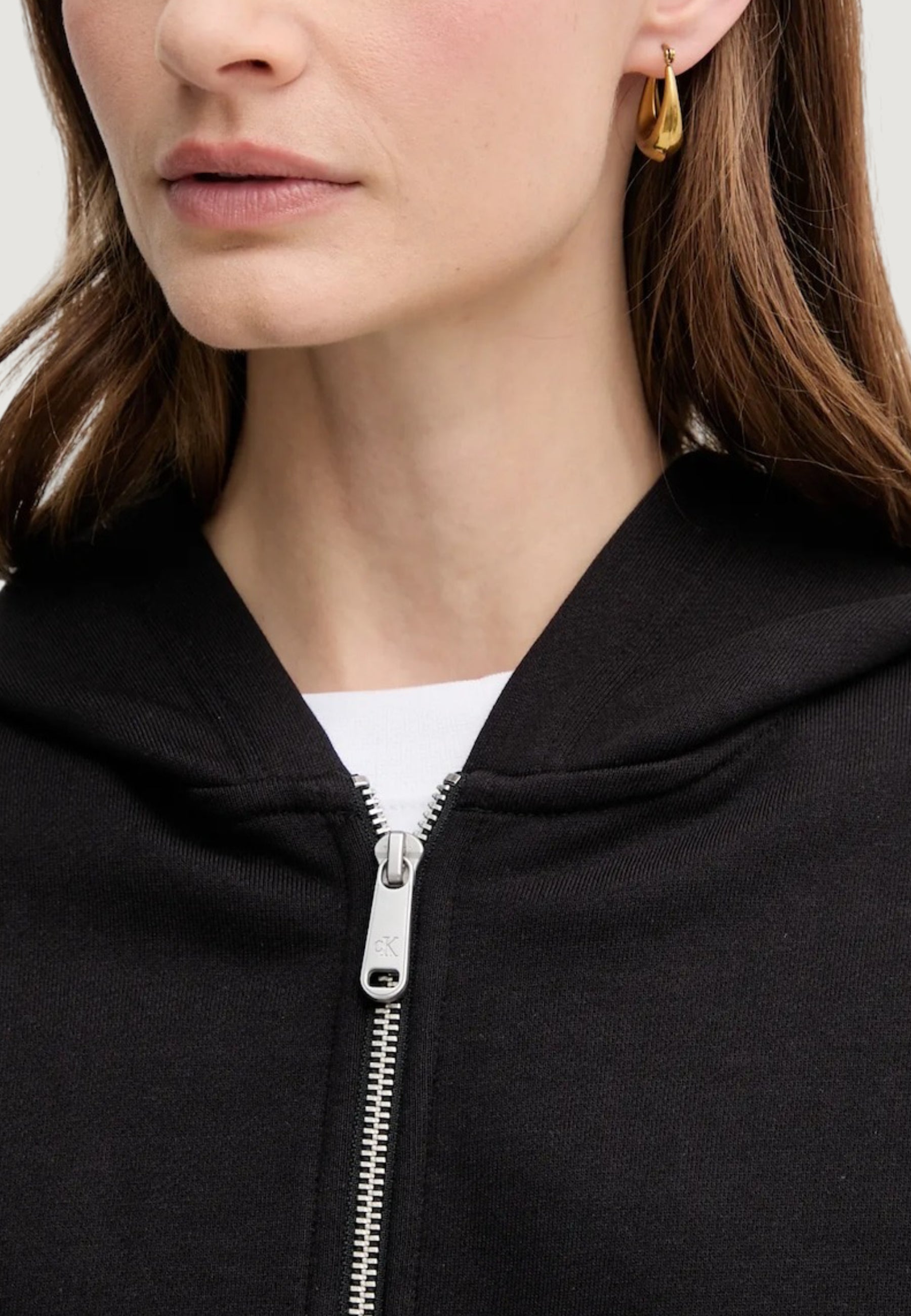 Hoodie Calvin Klein Jeans A- FRENCH TERRY BADG