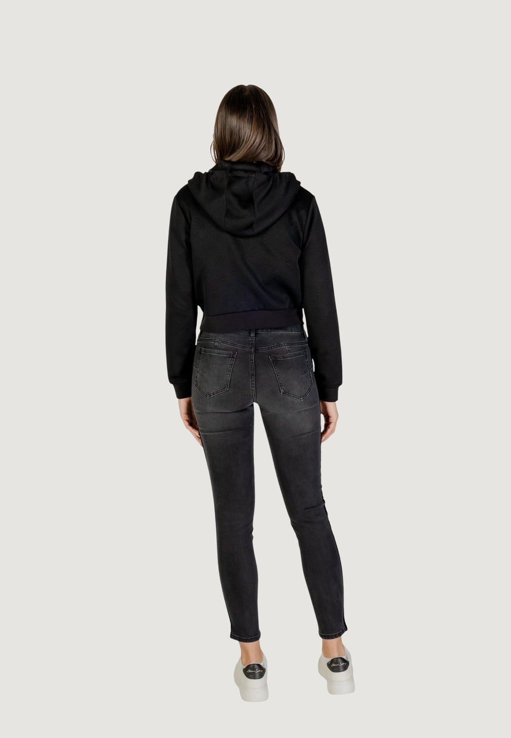 Felpa con cappuccio Guess Active 3D PEONY ZIPPER HOODIE JACKET
