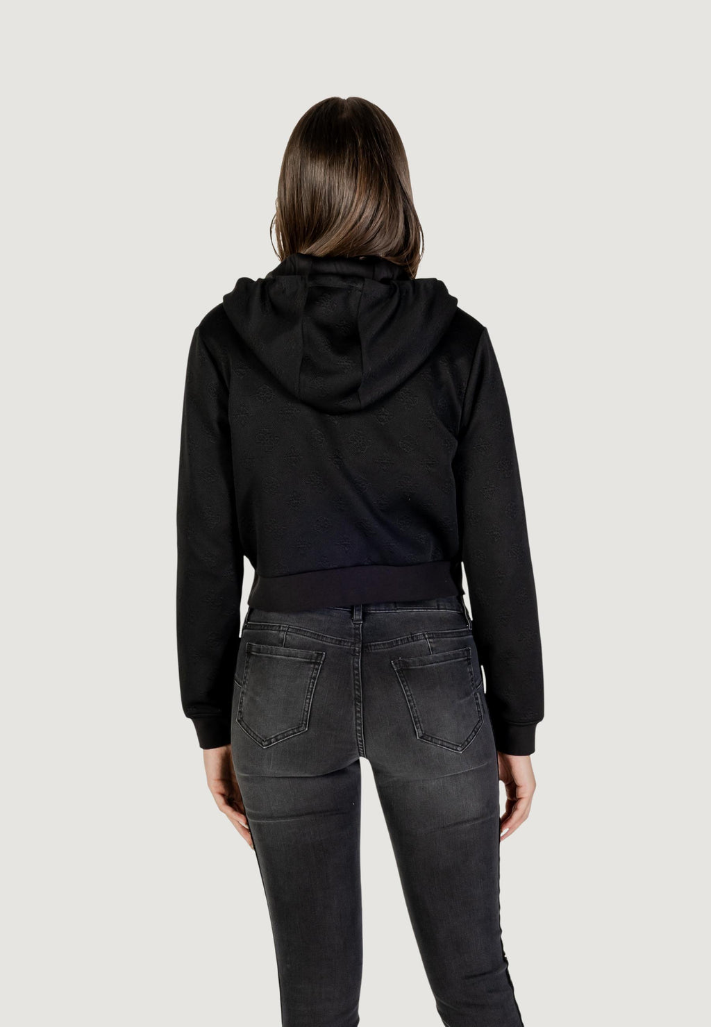 Felpa con cappuccio Guess Active 3D PEONY ZIPPER HOODIE JACKET