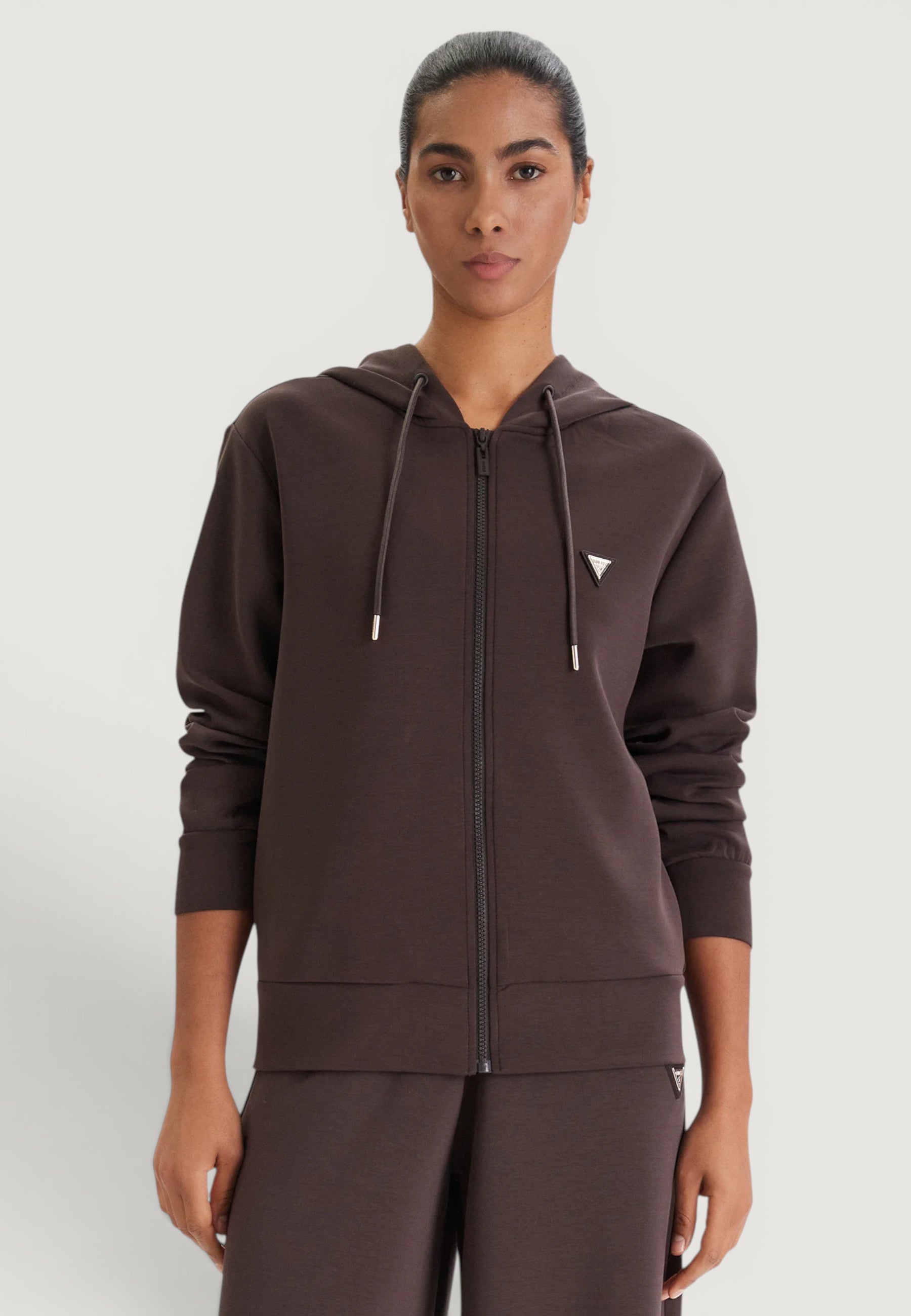 Felpa con cappuccio Guess Active OLYMPE FULL ZIP HOOD