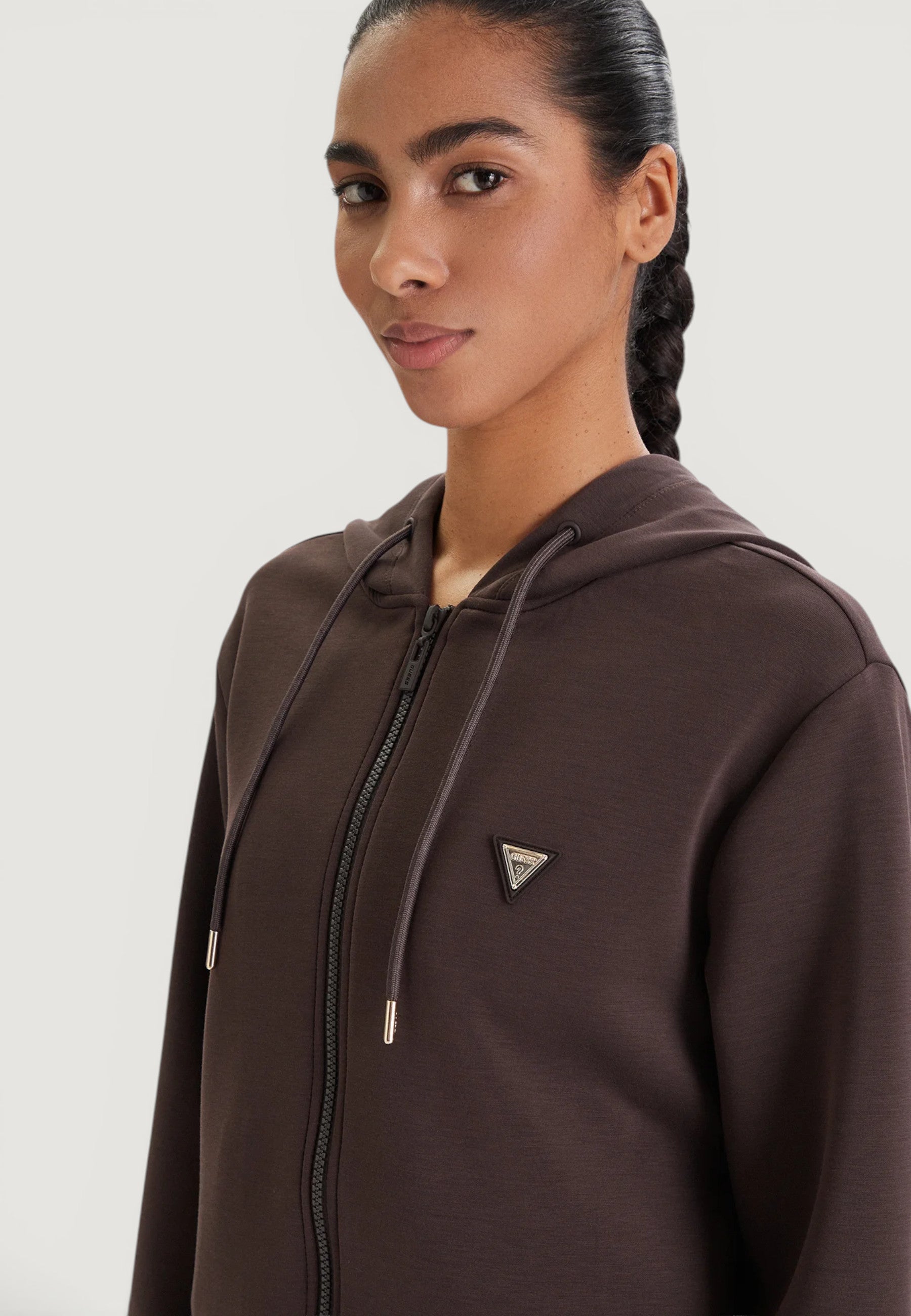 Felpa con cappuccio Guess Active OLYMPE FULL ZIP HOOD