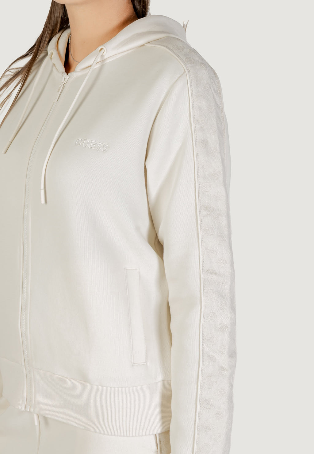 Felpa con cappuccio Guess MARYELLA FULL ZIP SWEATSHIRT