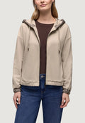 Felpa con cappuccio Street One silk look hoody jacket w.printed details