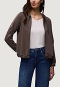 Felpa con cappuccio Street One short silk look hoody jacket