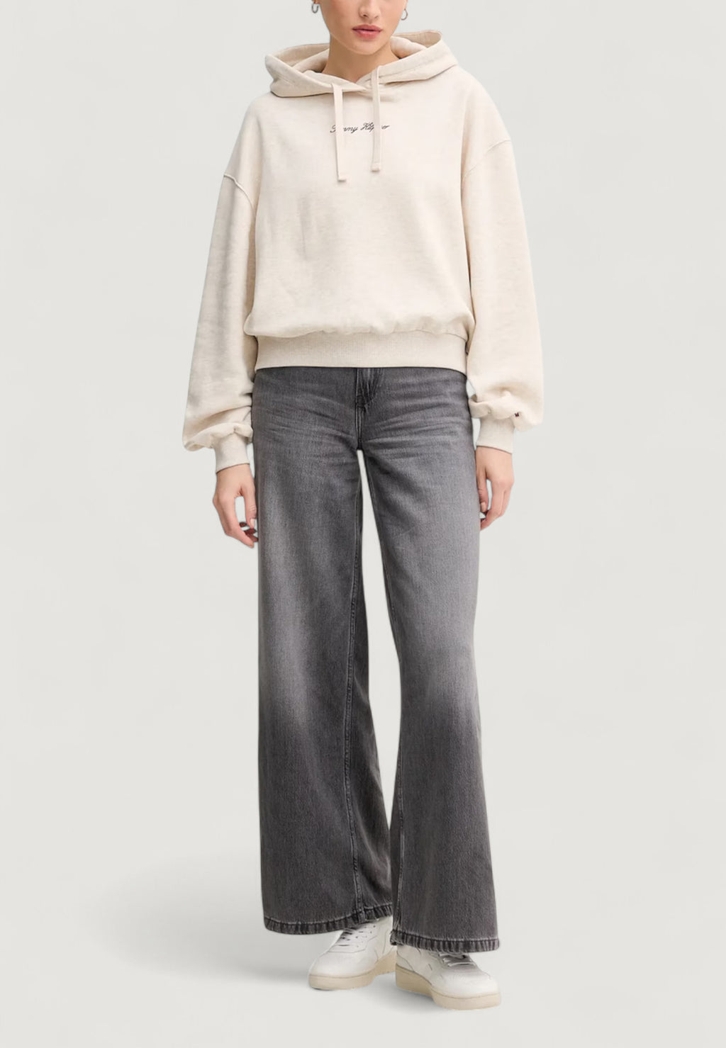 Felpa con cappuccio Tommy Hilfiger CLASSIC SCRIPT FLEEC