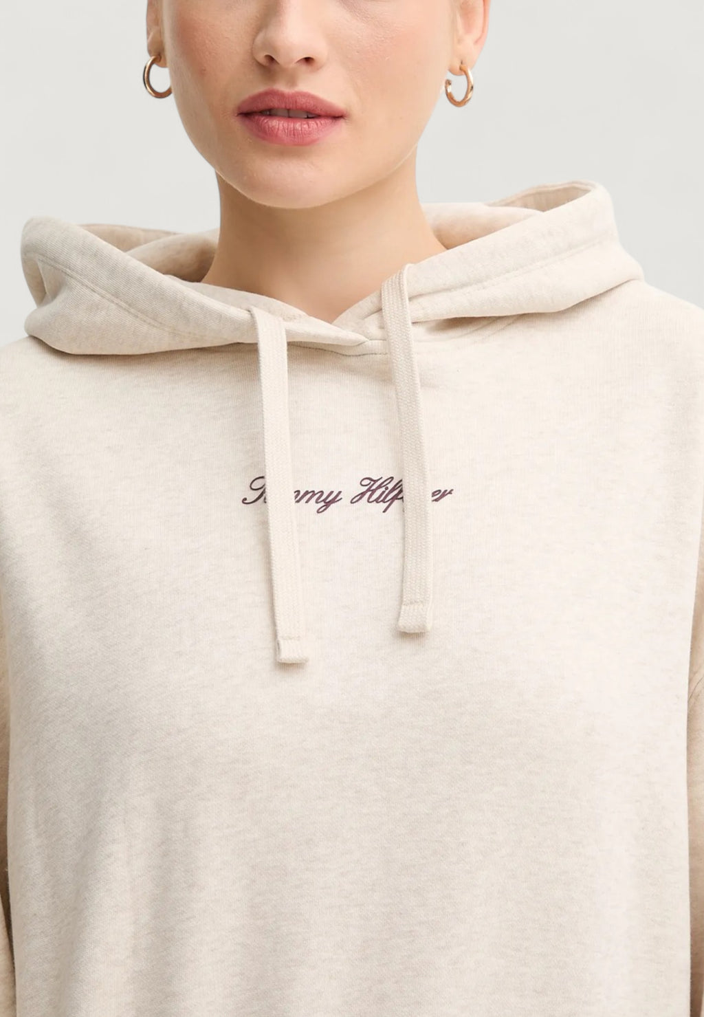 Felpa con cappuccio Tommy Hilfiger CLASSIC SCRIPT FLEEC