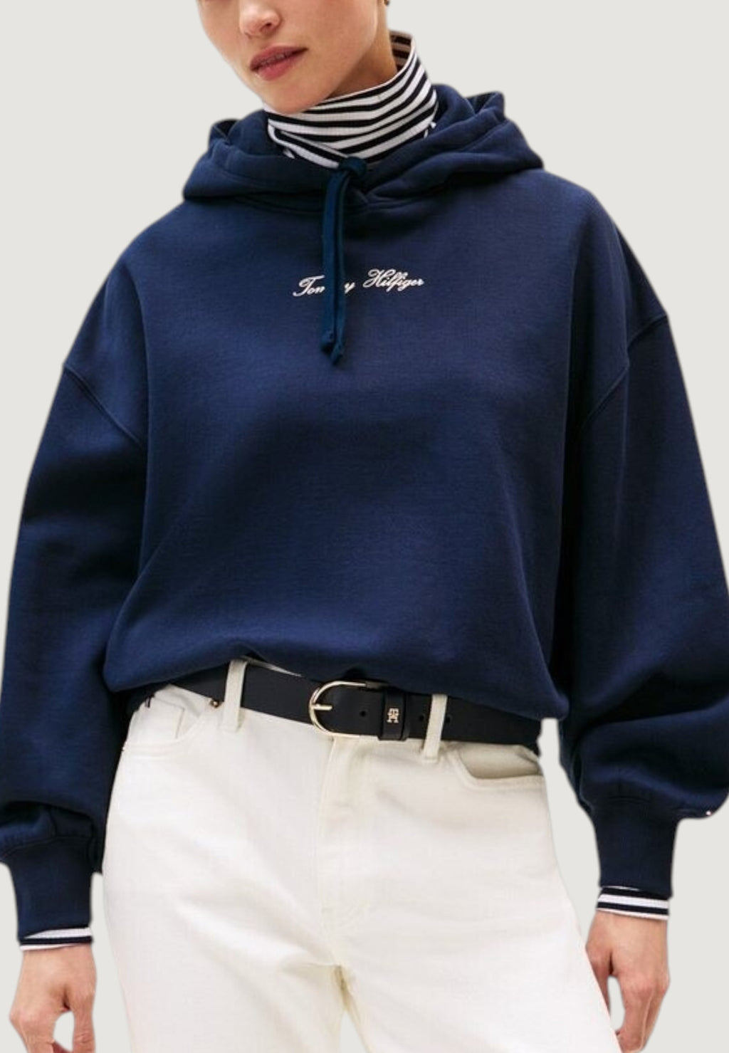 Felpa con cappuccio Tommy Hilfiger CLASSIC SCRIPT FLEEC