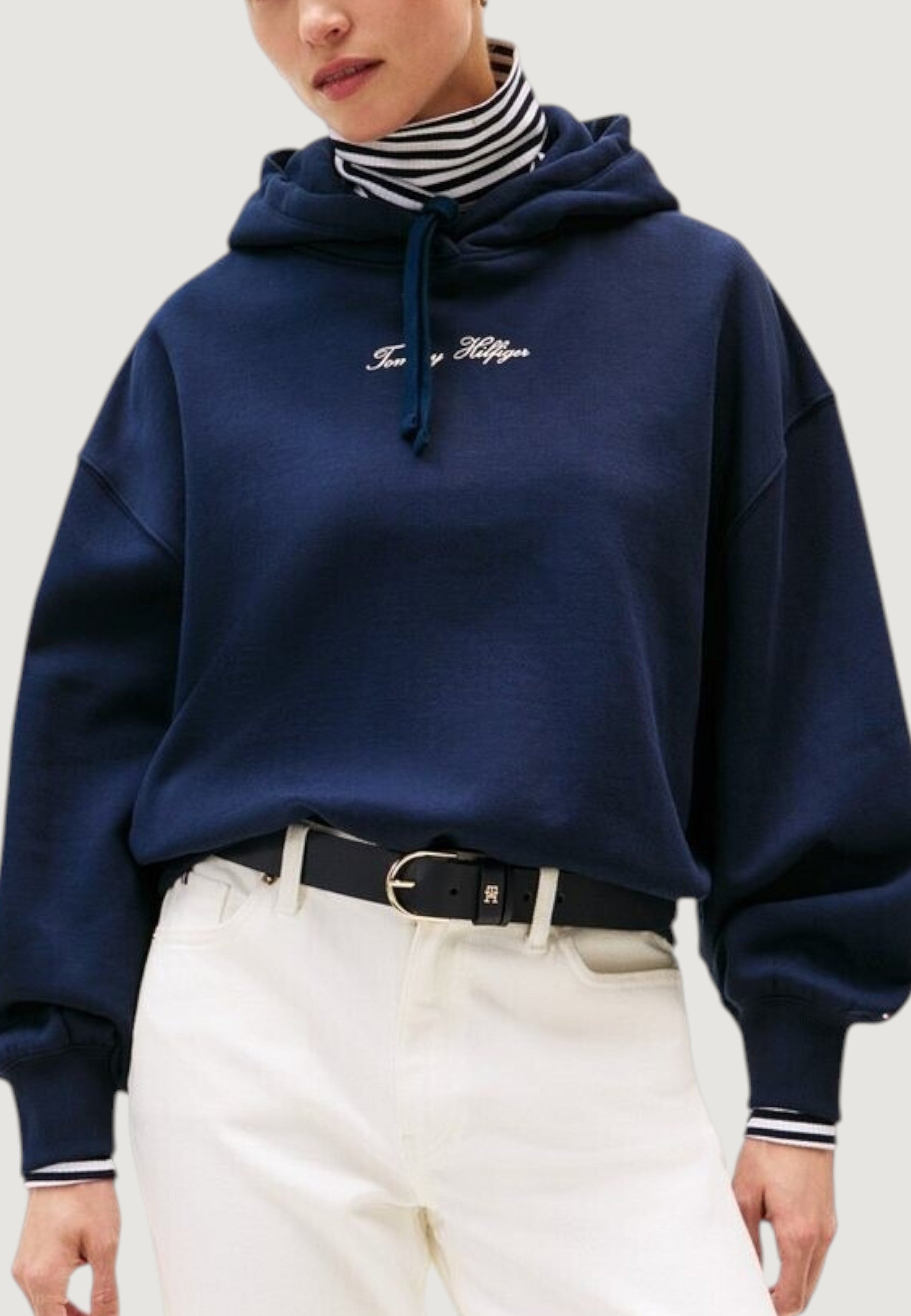 Felpa con cappuccio Tommy Hilfiger CLASSIC SCRIPT FLEEC