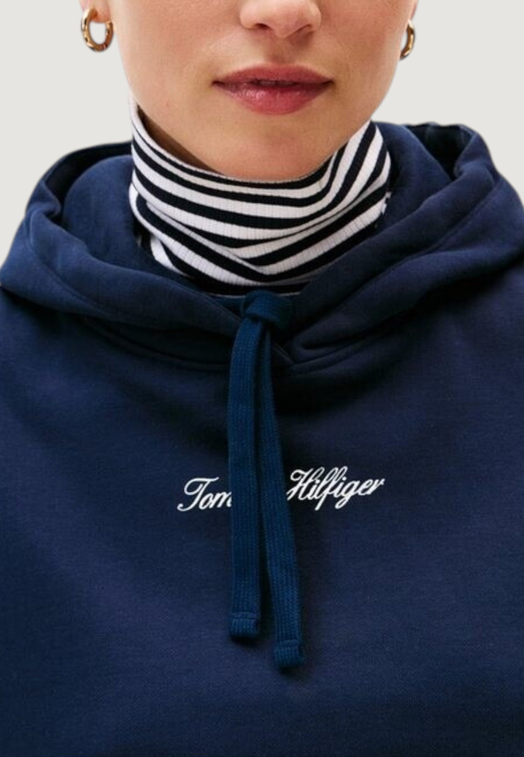 Felpa con cappuccio Tommy Hilfiger CLASSIC SCRIPT FLEEC