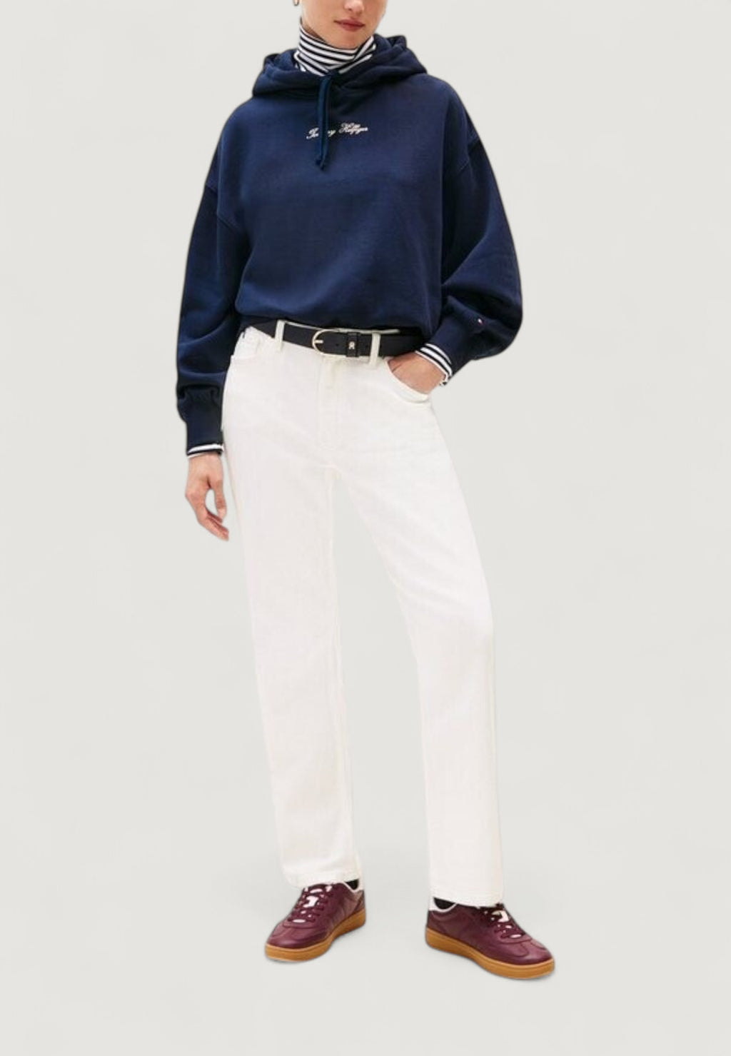Felpa con cappuccio Tommy Hilfiger CLASSIC SCRIPT FLEEC