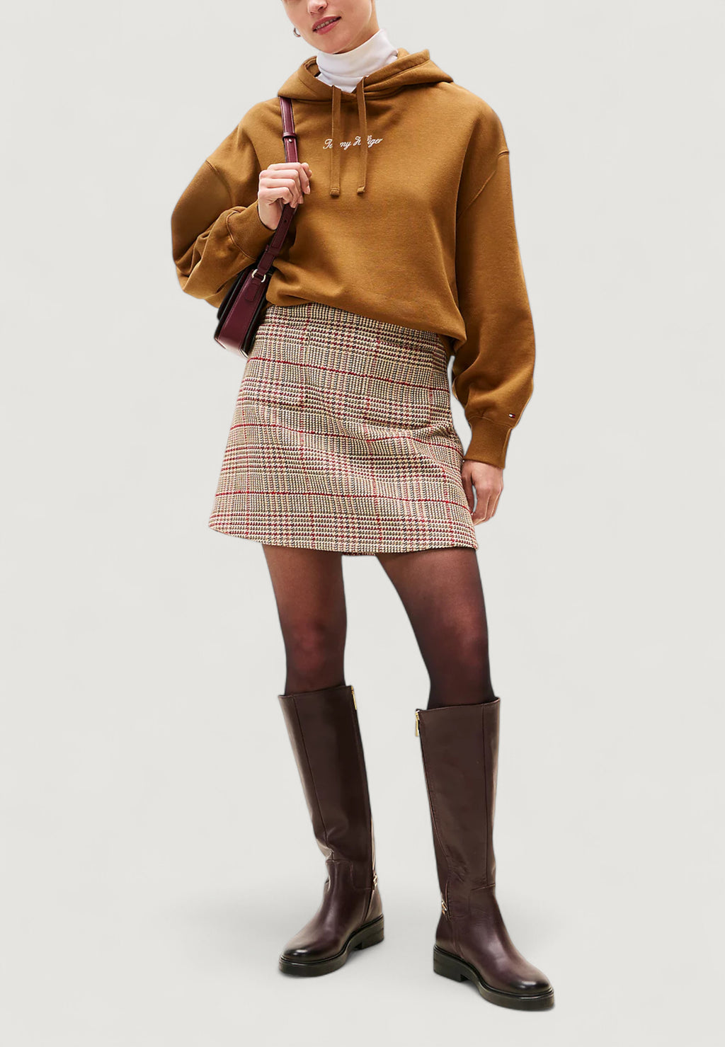 Felpa con cappuccio Tommy Hilfiger CLASSIC SCRIPT FLEEC