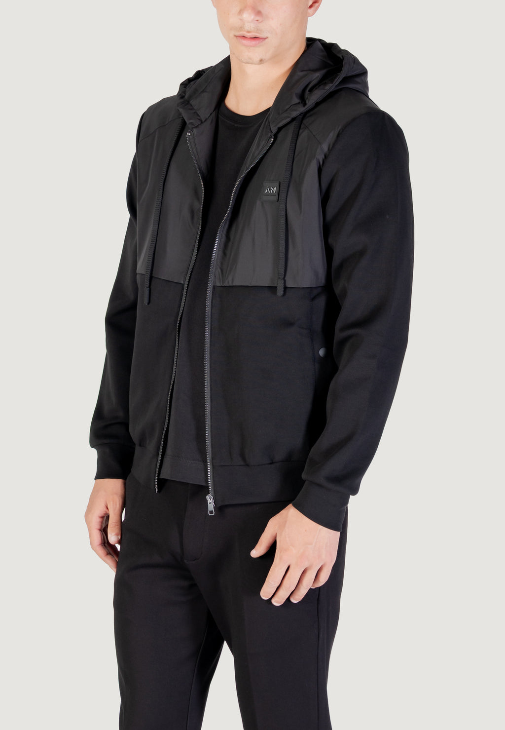 Hoodie Antony Morato REGULAR FIT WITH TECHNO FABRIC AS CONTRAST AND LOGOED PATCH