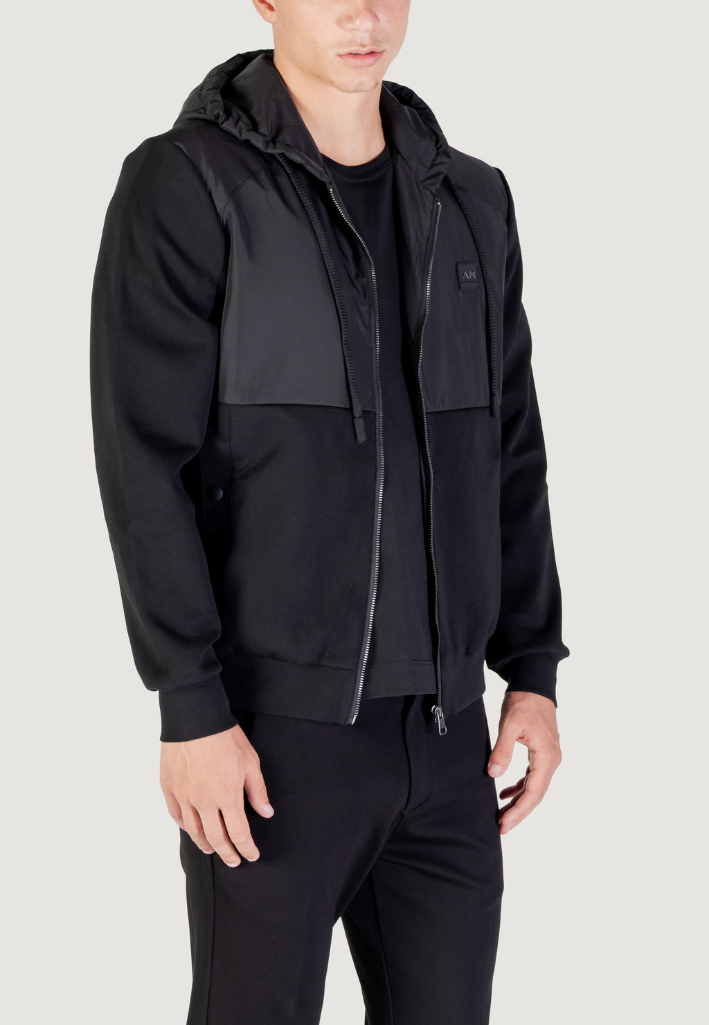 Hoodie Antony Morato REGULAR FIT WITH TECHNO FABRIC AS CONTRAST AND LOGOED PATCH