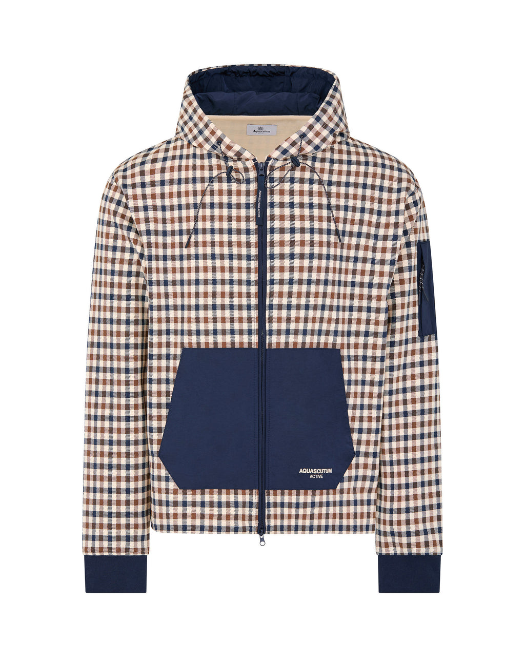 Hoodie Aquascutum Active CHECK FZ STRETCH FLEECE