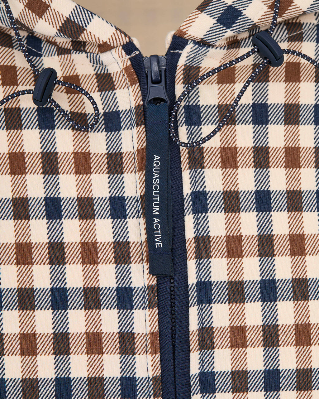Hoodie Aquascutum Active CHECK FZ STRETCH FLEECE