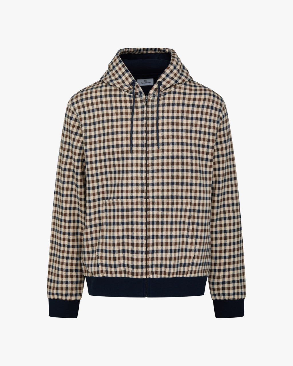Felpa con cappuccio Aquascutum Active CLUB CHECK FZ HOODIE